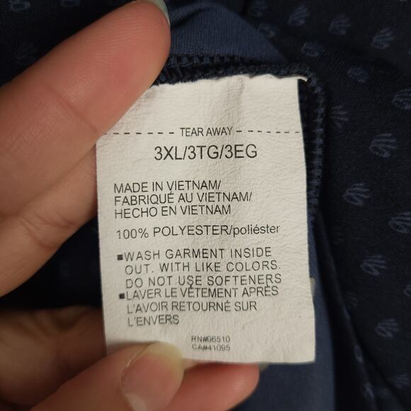 Under Armour Men's Polo Shirt Sz 3XL Short Sleeve AOP Golf Activewear Dark Blue - Picture 4 of 7